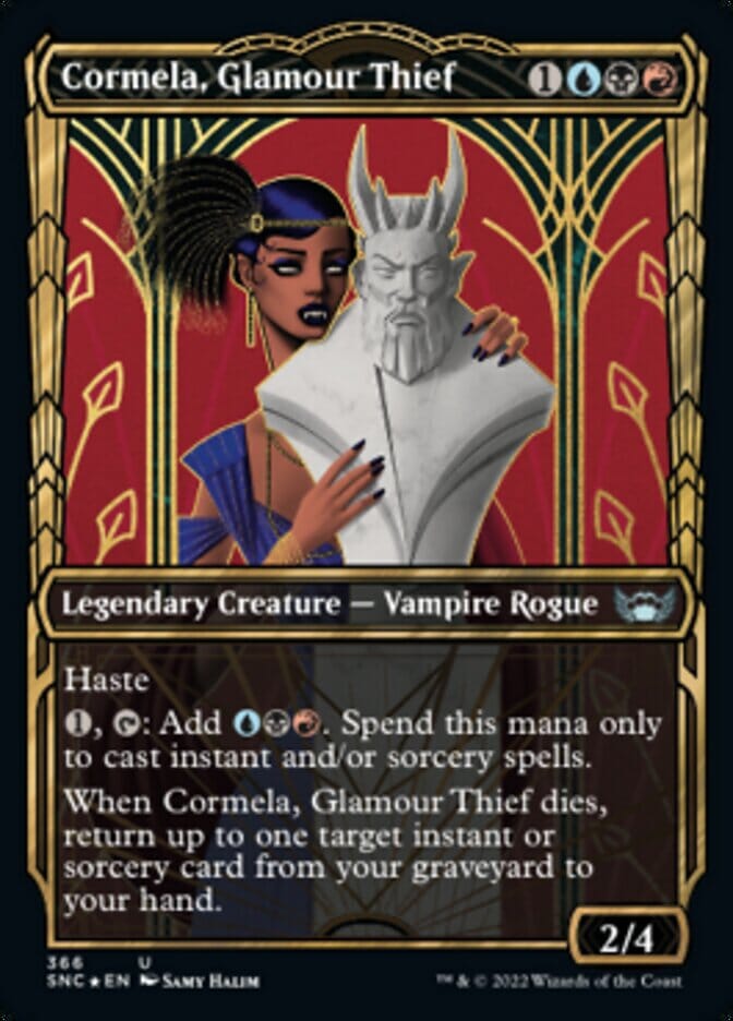 Cormela, Glamour Thief (Showcase Golden Age Gilded Foil) [Streets of New Capenna] MTG Single Magic: The Gathering  | Multizone: Comics And Games