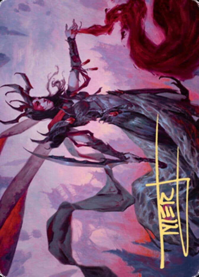 Drana, the Last Bloodchief Art Card (Gold-Stamped Signature) [Zendikar Rising Art Series] MTG Single Magic: The Gathering  | Multizone: Comics And Games