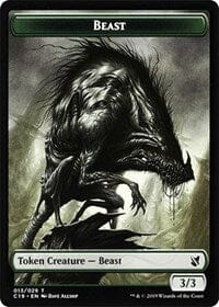 Beast (013) // Wurm Double-sided Token [Commander 2019] MTG Single Magic: The Gathering  | Multizone: Comics And Games