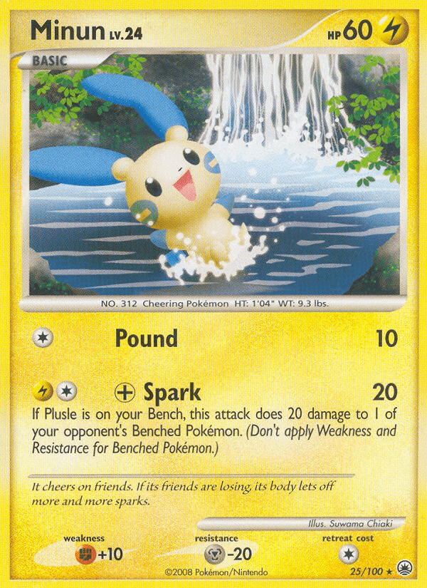 Minun (25/100) [Diamond & Pearl: Majestic Dawn] Pokemon Single Pokémon  | Multizone: Comics And Games