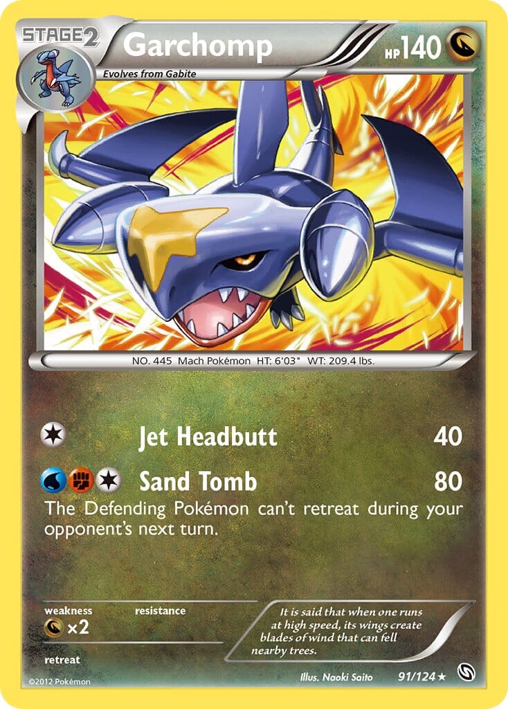 Garchomp (91/124) (Cosmos Holo) (Blister Exclusive) [Black & White: Dragons Exalted] Pokemon Single Pokémon  | Multizone: Comics And Games