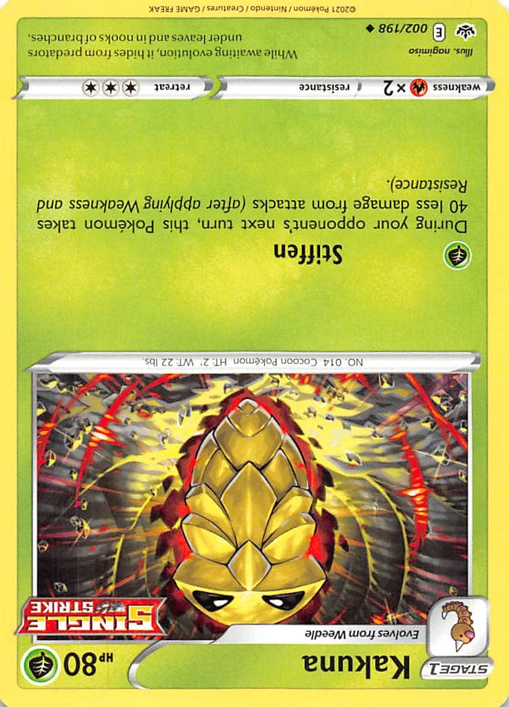 Kakuna (002/198) [Sword & Shield: Chilling Reign] Pokemon Single Pokémon  | Multizone: Comics And Games