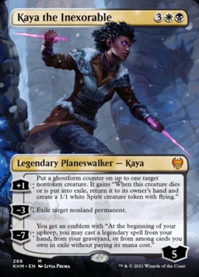 Kaya the Inexorable (Borderless) [Kaldheim] MTG Single Magic: The Gathering  | Multizone: Comics And Games