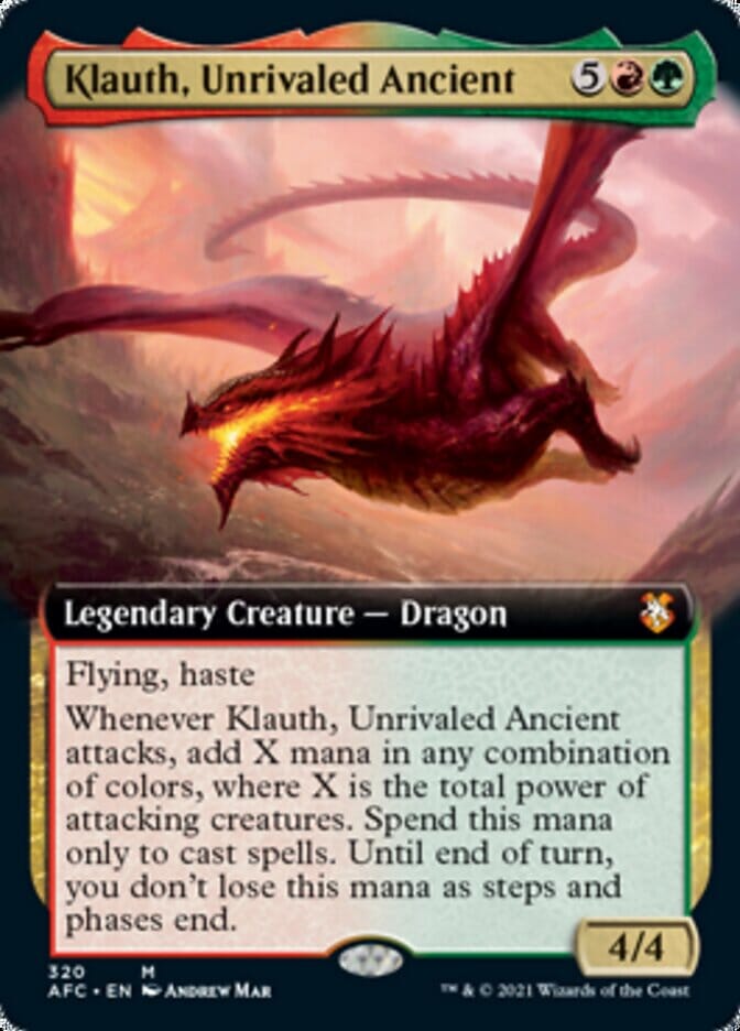 Klauth, Unrivaled Ancient (Extended) [Dungeons & Dragons: Adventures in the Forgotten Realms Commander] MTG Single Magic: The Gathering  | Multizone: Comics And Games