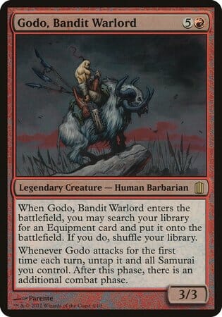 Godo, Bandit Warlord (Commander's Arsenal) [Commander's Arsenal Oversized] MTG Single Magic: The Gathering  | Multizone: Comics And Games