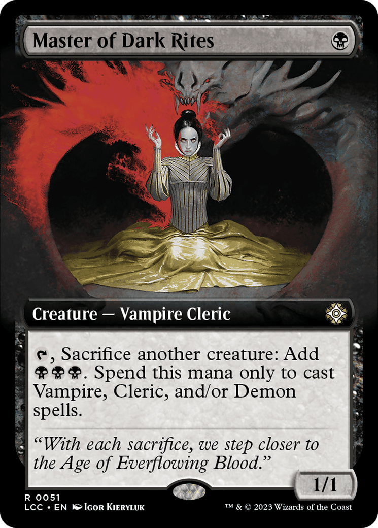 Master of Dark Rites (Extended Art) [The Lost Caverns of Ixalan Commander] MTG Single Magic: The Gathering  | Multizone: Comics And Games