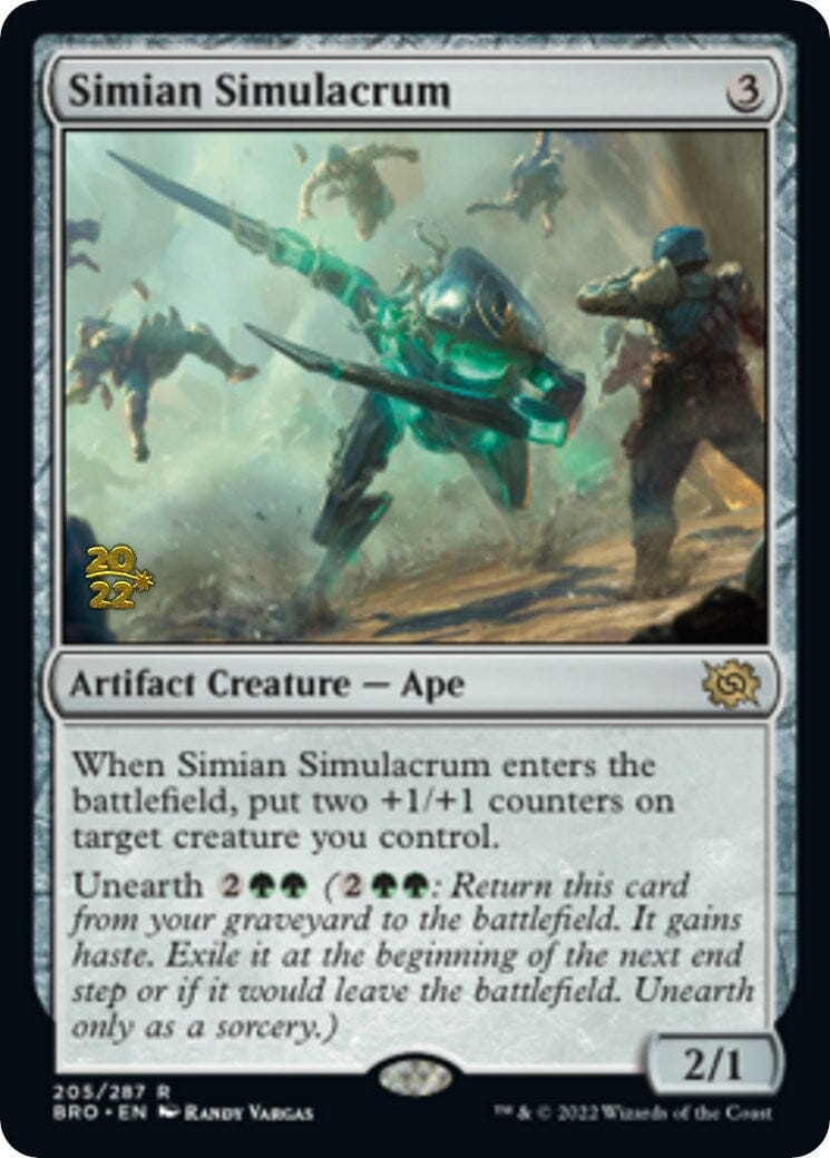 Simian Simulacrum [The Brothers' War: Prerelease Promos] MTG Single Magic: The Gathering  | Multizone: Comics And Games