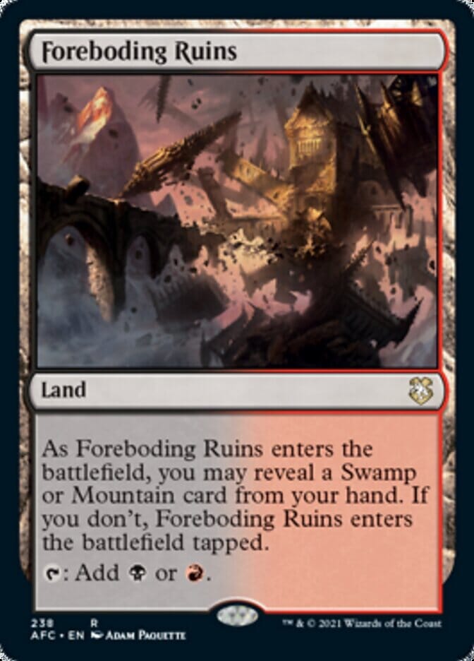 Foreboding Ruins [Dungeons & Dragons: Adventures in the Forgotten Realms Commander] MTG Single Magic: The Gathering  | Multizone: Comics And Games