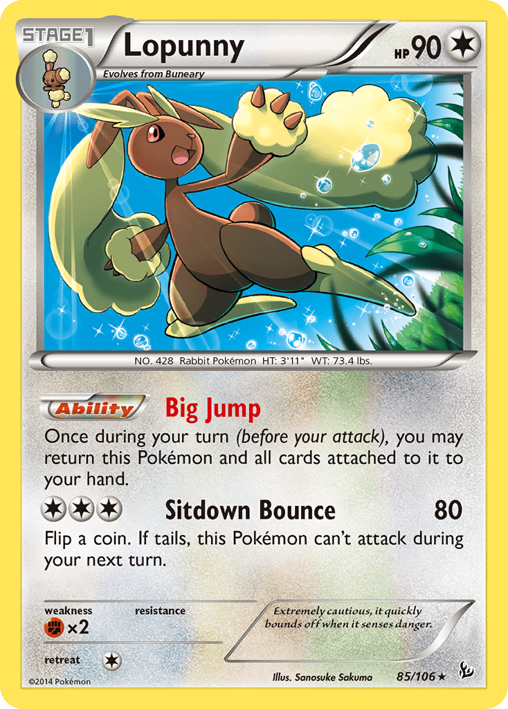 Lopunny (85/106) [XY: Flashfire] Pokemon Single Pokémon  | Multizone: Comics And Games