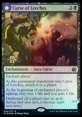Curse of Leeches // Leeching Lurker [Innistrad: Midnight Hunt Prerelease Promos] MTG Single Magic: The Gathering  | Multizone: Comics And Games
