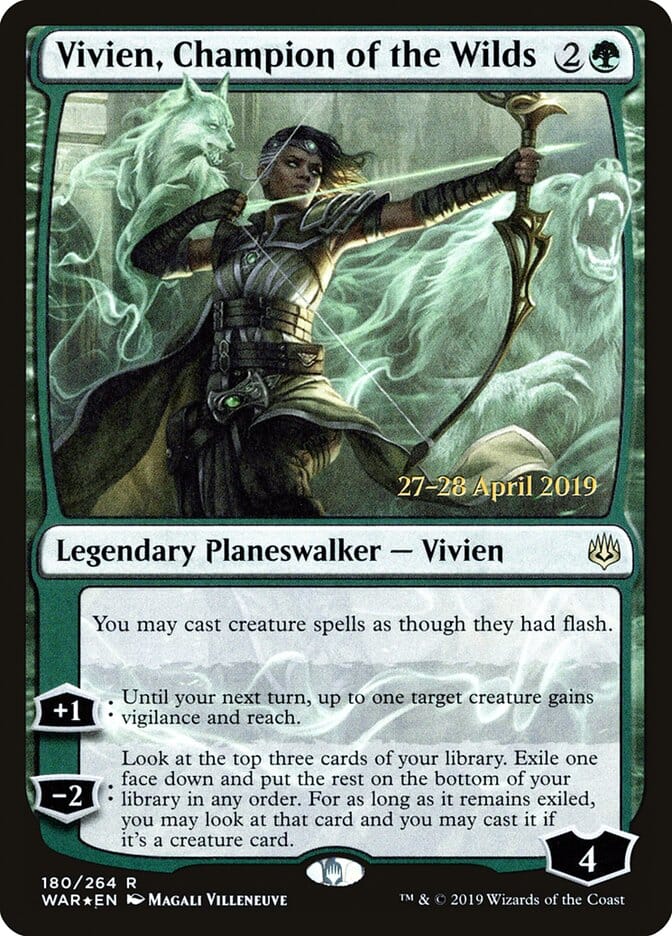 Vivien, Champion of the Wilds [War of the Spark Prerelease Promos] MTG Single Magic: The Gathering  | Multizone: Comics And Games