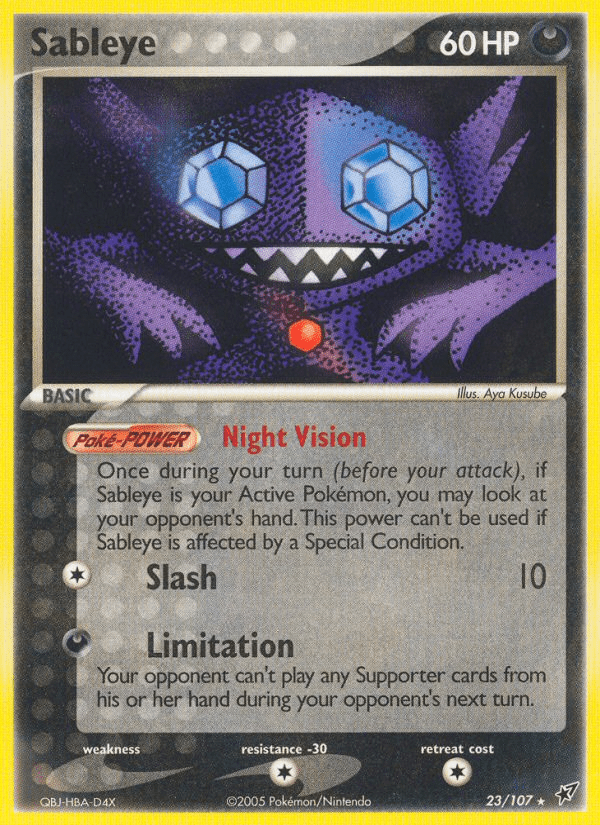 Sableye (23/107) [EX: Deoxys] Pokemon Single Pokémon  | Multizone: Comics And Games