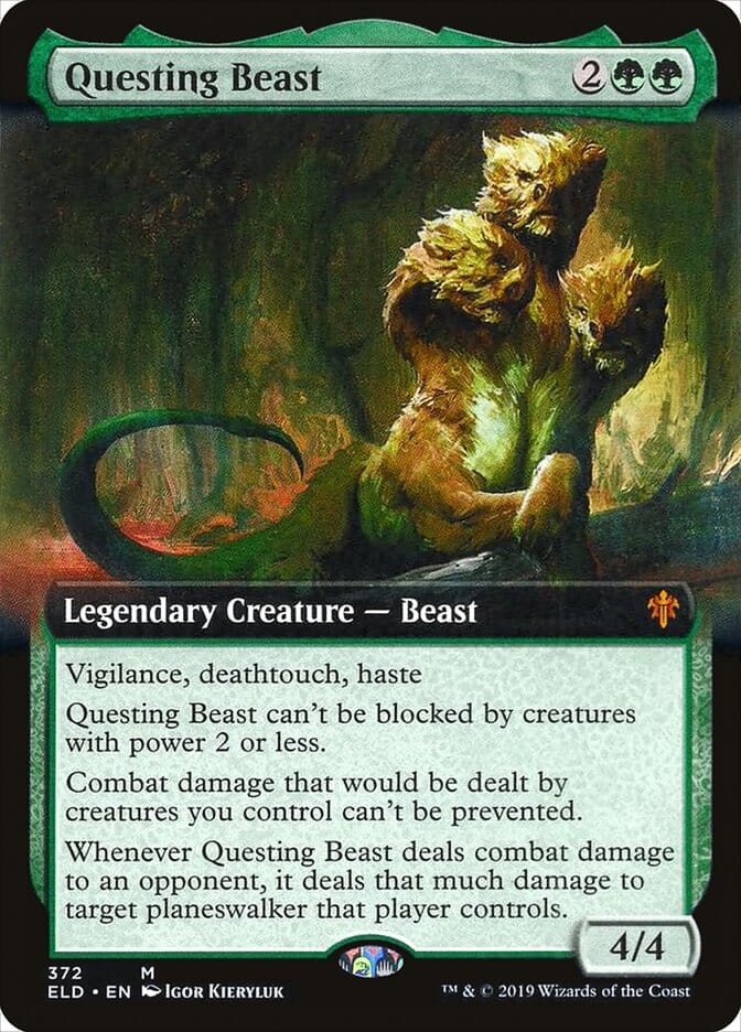Questing Beast (Extended Art) [Throne of Eldraine] MTG Single Magic: The Gathering  | Multizone: Comics And Games