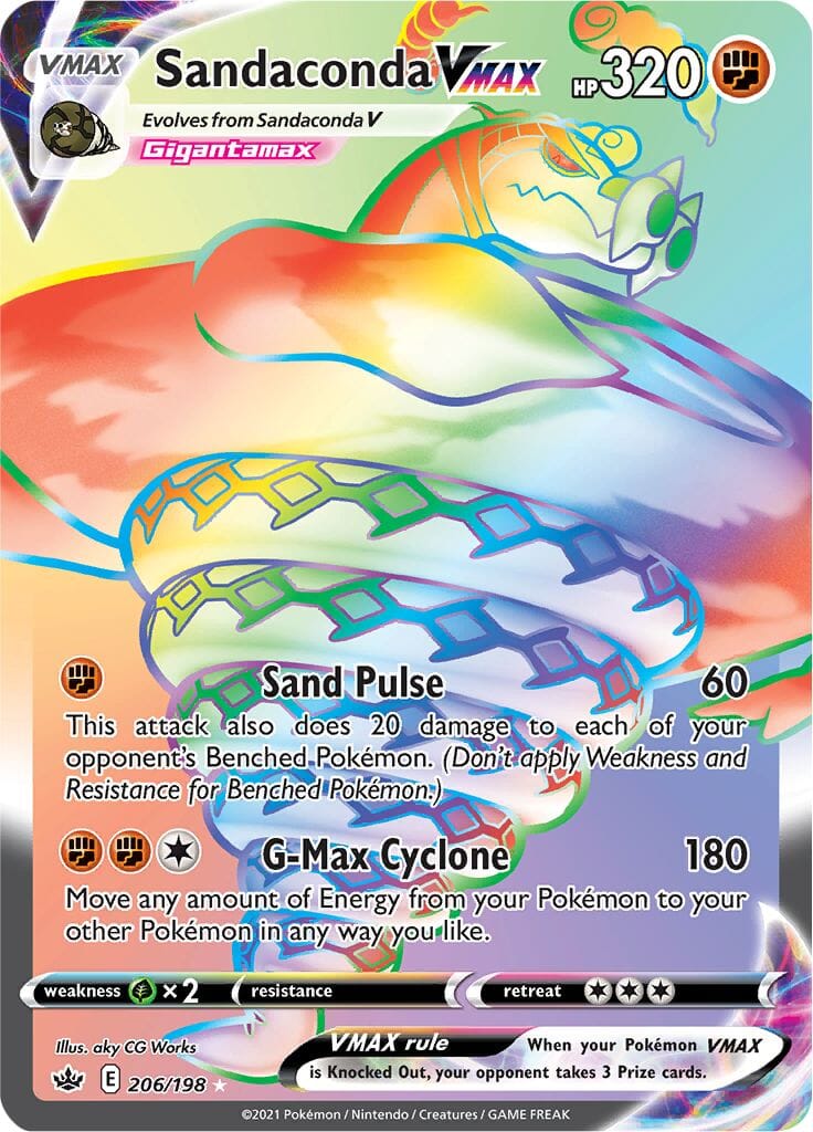 Sandaconda VMAX (206/198) [Sword & Shield: Chilling Reign] Pokemon Single Pokémon  | Multizone: Comics And Games