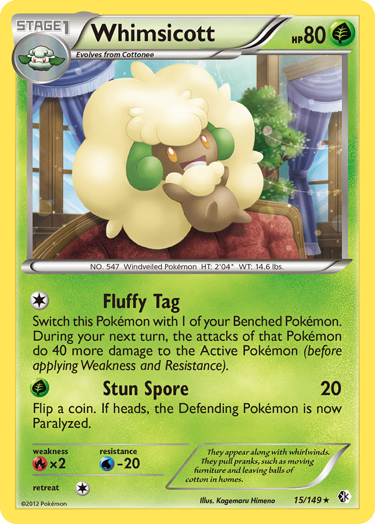 Whimsicott (15/149) [Black & White: Boundaries Crossed] Pokemon Single Pokémon  | Multizone: Comics And Games