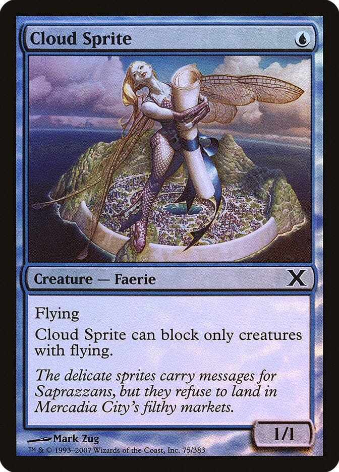 Cloud Sprite (Premium Foil) [Tenth Edition] MTG Single Magic: The Gathering  | Multizone: Comics And Games