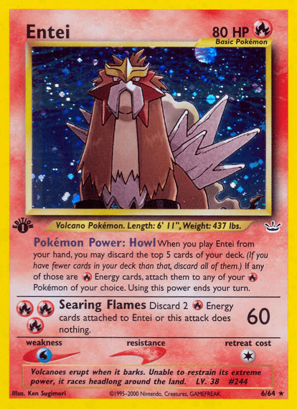 Entei (6/64) [Neo Revelation 1st Edition] Pokemon Single Pokémon  | Multizone: Comics And Games