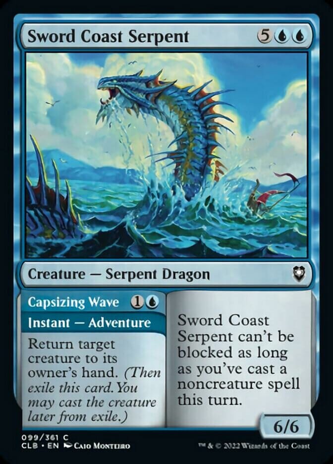 Sword Coast Serpent // Capsizing Wave [Commander Legends: Battle for Baldur's Gate] MTG Single Magic: The Gathering  | Multizone: Comics And Games