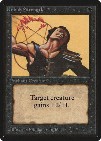 Unholy Strength [Limited Edition Beta] MTG Single Magic: The Gathering  | Multizone: Comics And Games