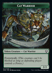 Saproling // Cat Warrior Double-sided Token [Dominaria United Tokens] | Multizone: Comics And Games