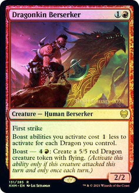Dragonkin Berserker [Kaldheim Prerelease Promos] MTG Single Magic: The Gathering  | Multizone: Comics And Games