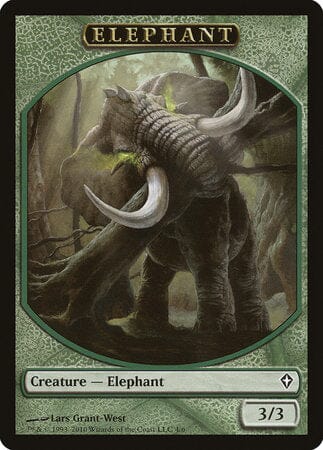 Elephant Token [Worldwake Tokens] MTG Single Magic: The Gathering  | Multizone: Comics And Games