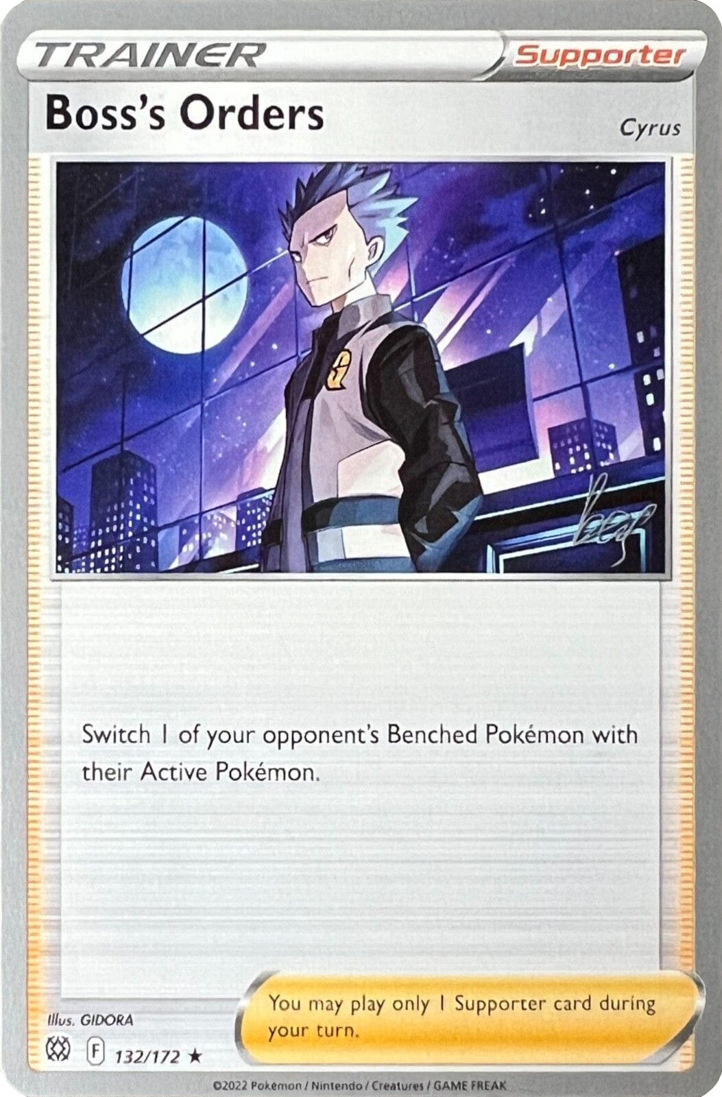 Boss's Orders (132/172) (Cyrus) (Cheryl Again - Sebastian Lashmet) [World Championships 2022] Pokemon Single Pokémon  | Multizone: Comics And Games