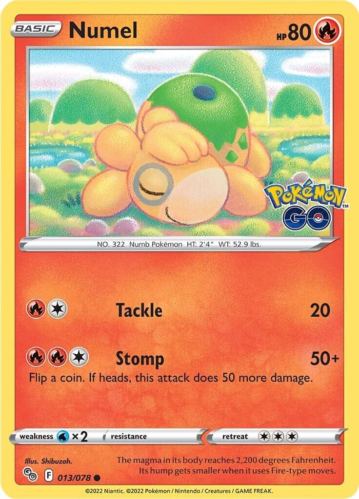 Numel (013/078) [Pokémon GO] Pokemon Single Pokémon  | Multizone: Comics And Games
