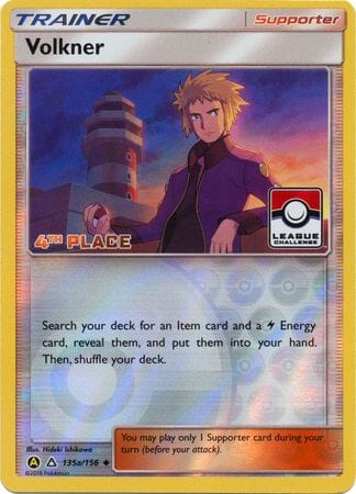 Volkner (135a/156) (League Challenge 4th Place) [Sun & Moon: Ultra Prism] Pokemon Single Pokémon  | Multizone: Comics And Games