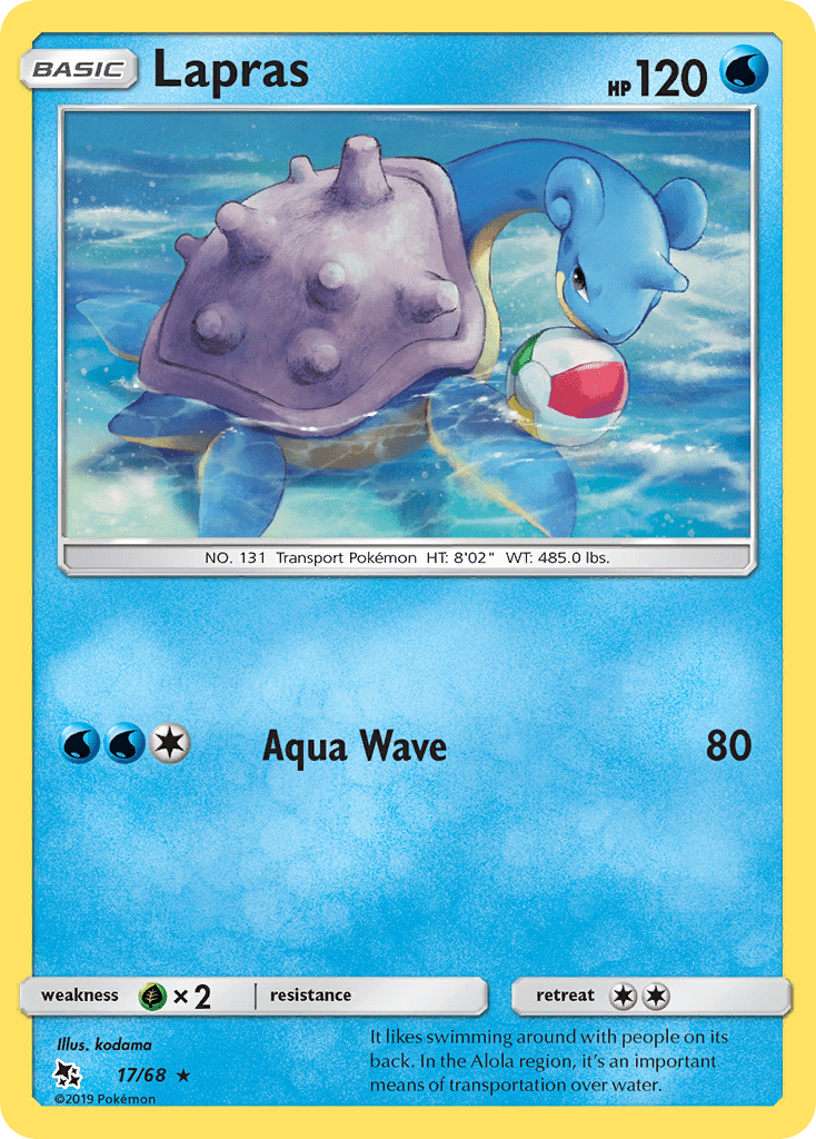 Lapras (17/68) [Sun & Moon: Hidden Fates] Pokemon Single Pokémon  | Multizone: Comics And Games