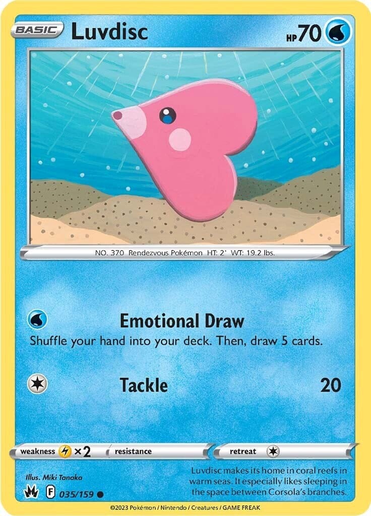 Luvdisc (035/159) [Sword & Shield: Crown Zenith] Pokemon Single Pokémon  | Multizone: Comics And Games