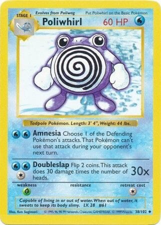Poliwhirl (38/102) [Base Set Shadowless Unlimited] Pokemon Single Pokémon  | Multizone: Comics And Games