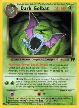 Dark Golbat (24/82) [Team Rocket Unlimited] Pokemon Single Pokémon  | Multizone: Comics And Games