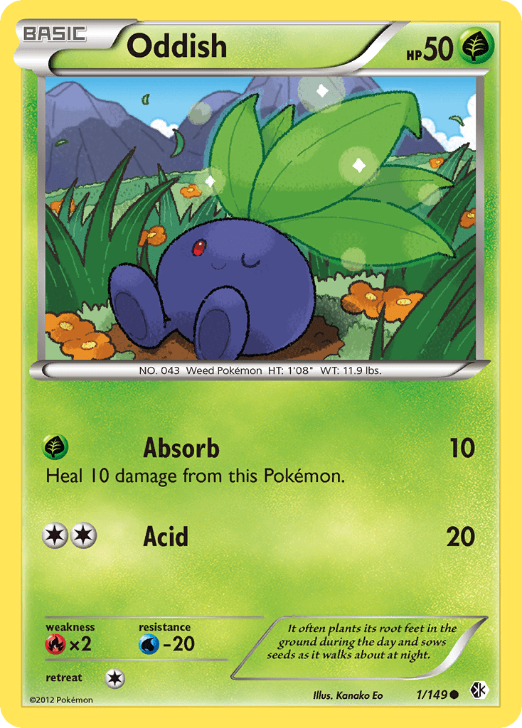 Oddish (1/149) [Black & White: Boundaries Crossed] Pokemon Single Pokémon  | Multizone: Comics And Games