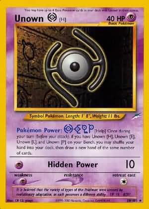 Unown [H] (28/105) [Neo Destiny Unlimited] Pokemon Single Pokémon  | Multizone: Comics And Games