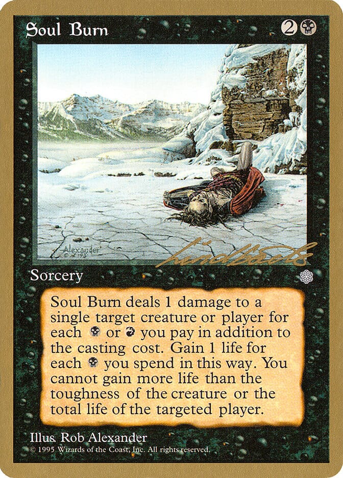 Soul Burn (Leon Lindback) [Pro Tour Collector Set] MTG Single Magic: The Gathering  | Multizone: Comics And Games