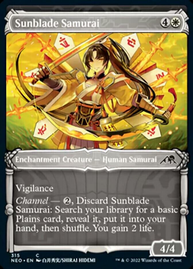 Sunblade Samurai (Showcase Samurai) [Kamigawa: Neon Dynasty] MTG Single Magic: The Gathering  | Multizone: Comics And Games