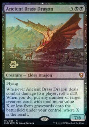 Ancient Brass Dragon [Commander Legends: Battle for Baldur's Gate Prerelease Promos] MTG Single Magic: The Gathering  | Multizone: Comics And Games