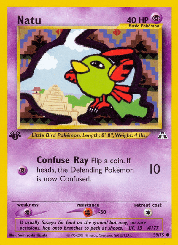Natu (59/75) [Neo Discovery 1st Edition] Pokemon Single Pokémon  | Multizone: Comics And Games