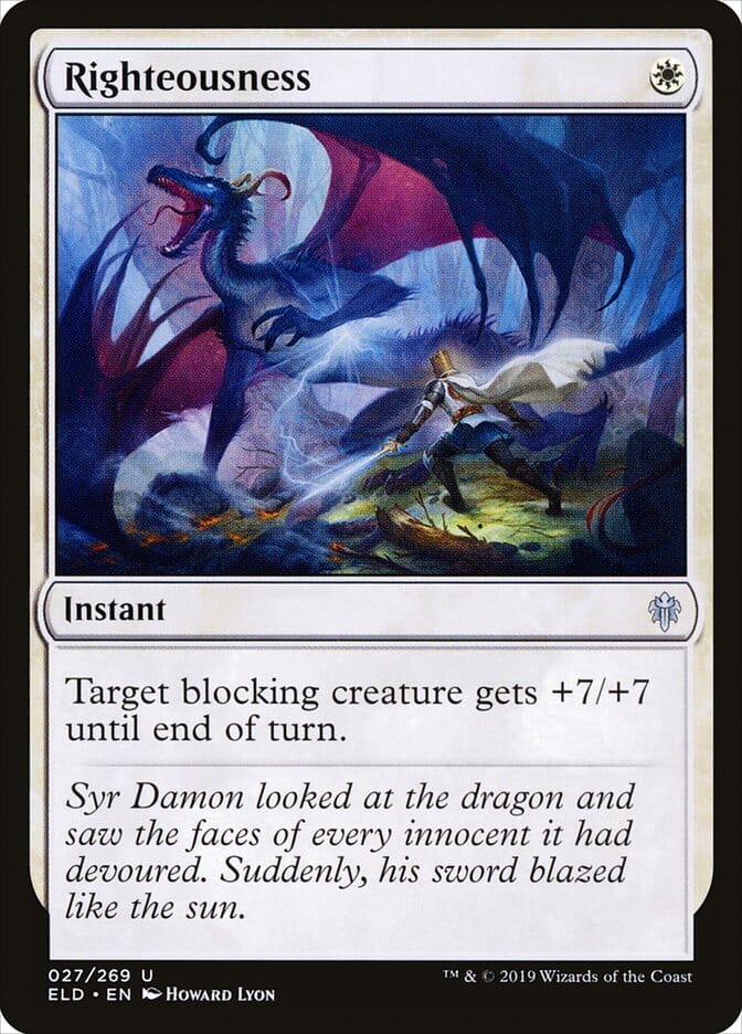 Righteousness [Throne of Eldraine] MTG Single Magic: The Gathering  | Multizone: Comics And Games