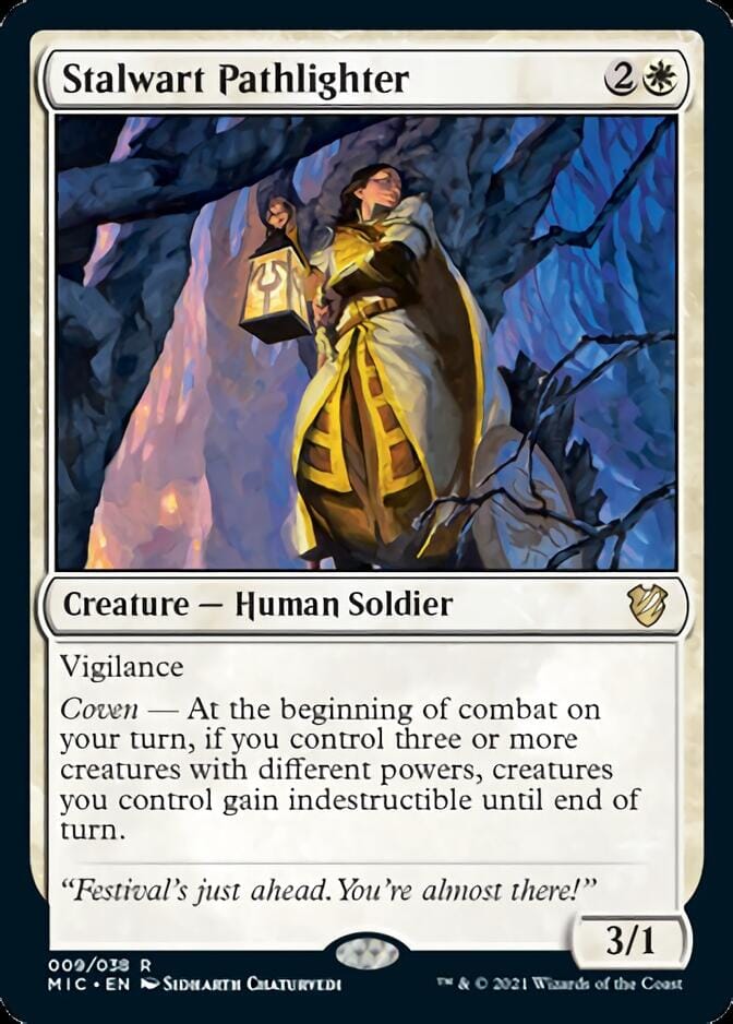 Stalwart Pathlighter [Innistrad: Midnight Hunt Commander] MTG Single Magic: The Gathering  | Multizone: Comics And Games