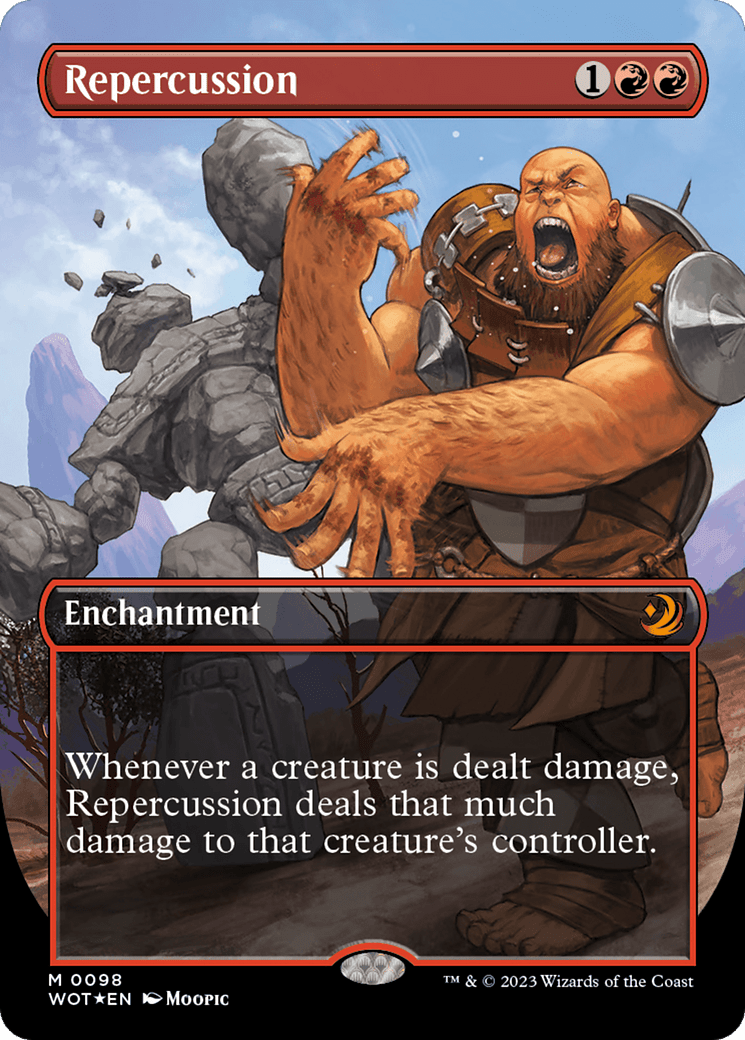 Repercussion (Anime Borderless) (Confetti Foil) [Wilds of Eldraine: Enchanting Tales] MTG Single Magic: The Gathering  | Multizone: Comics And Games