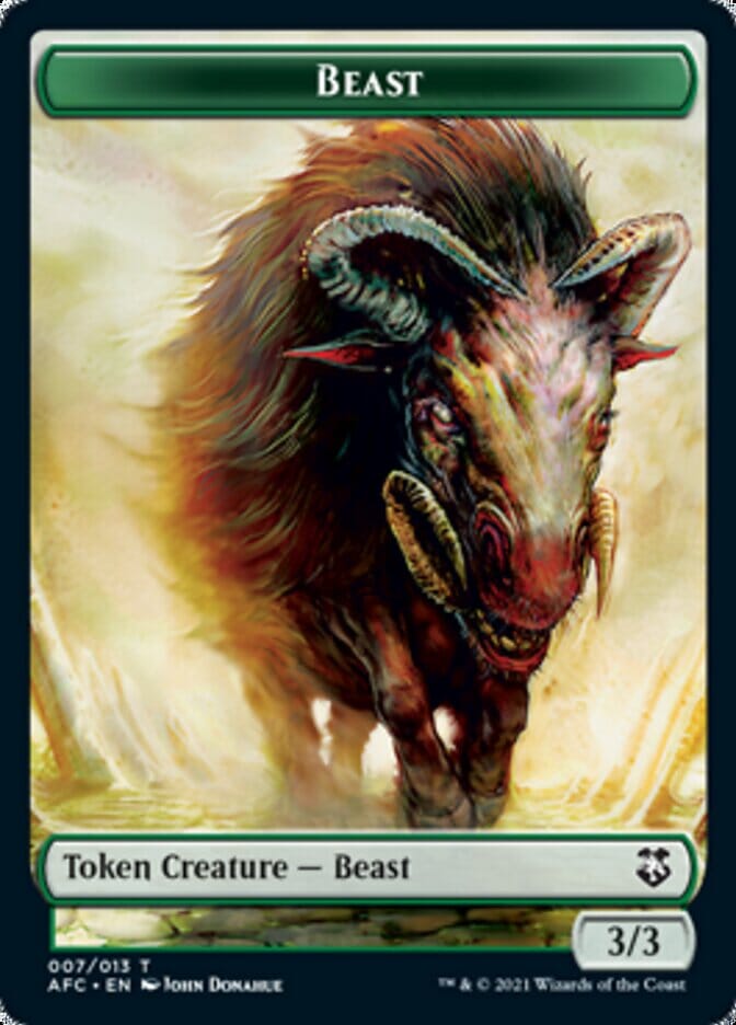 Beast // Dragon Spirit Double-sided Token [Dungeons & Dragons: Adventures in the Forgotten Realms Commander Tokens] MTG Single Magic: The Gathering  | Multizone: Comics And Games