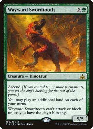 Wayward Swordtooth [Rivals of Ixalan Promos] MTG Single Magic: The Gathering  | Multizone: Comics And Games