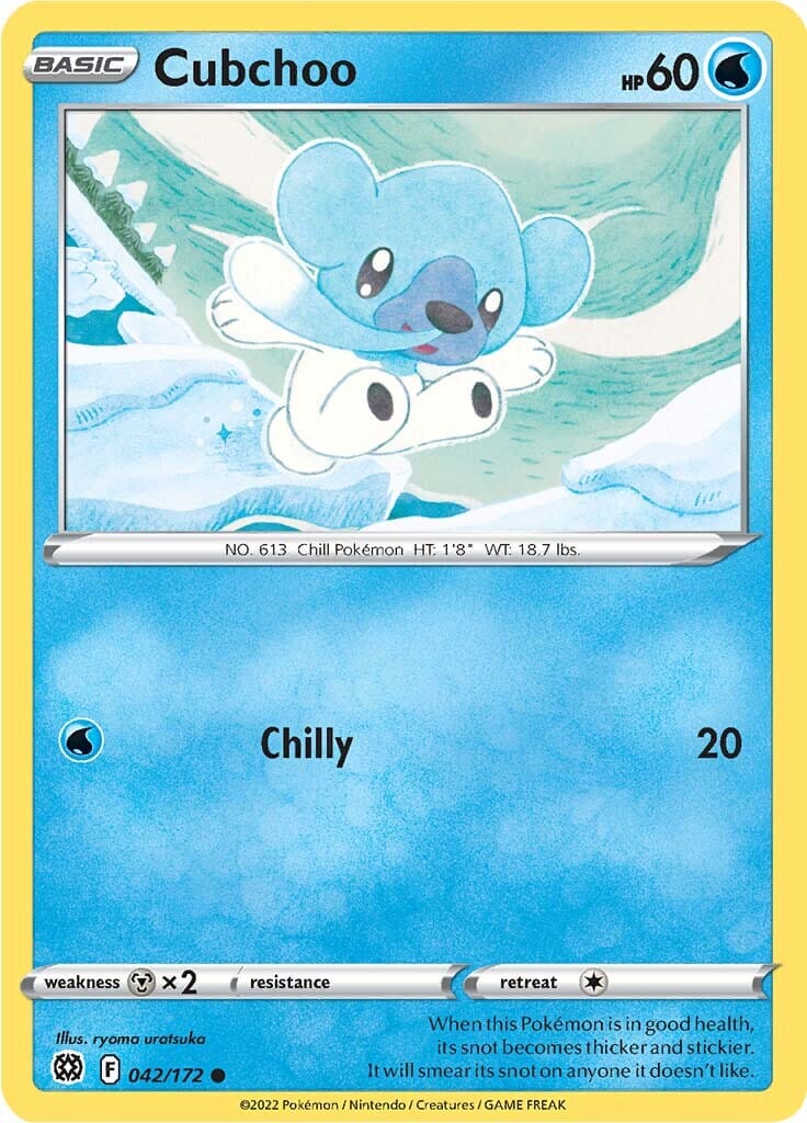 Cubchoo (042/172) [Sword & Shield: Brilliant Stars] Pokemon Single Pokémon  | Multizone: Comics And Games