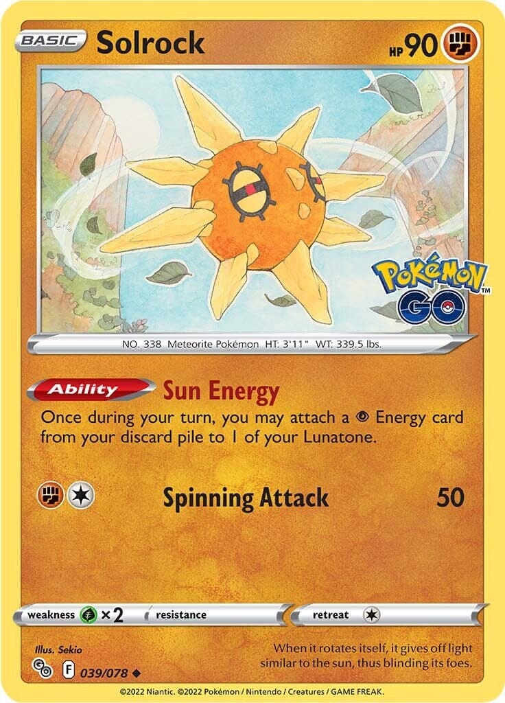 Solrock (039/078) [Pokémon GO] Pokemon Single Pokémon  | Multizone: Comics And Games