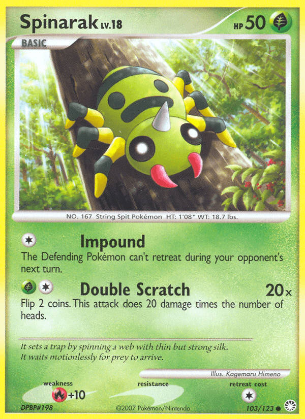 Spinarak (103/123) [Diamond & Pearl: Mysterious Treasures] Pokemon Single Pokémon  | Multizone: Comics And Games