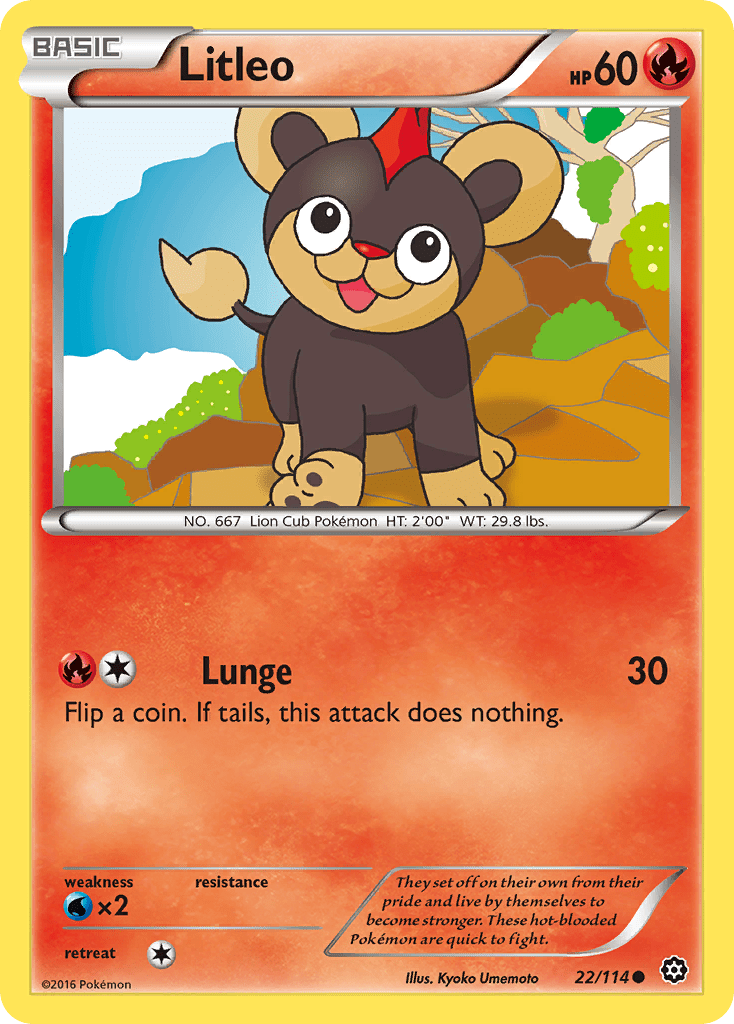 Litleo (22/114) [XY: Steam Siege] Pokemon Single Pokémon  | Multizone: Comics And Games