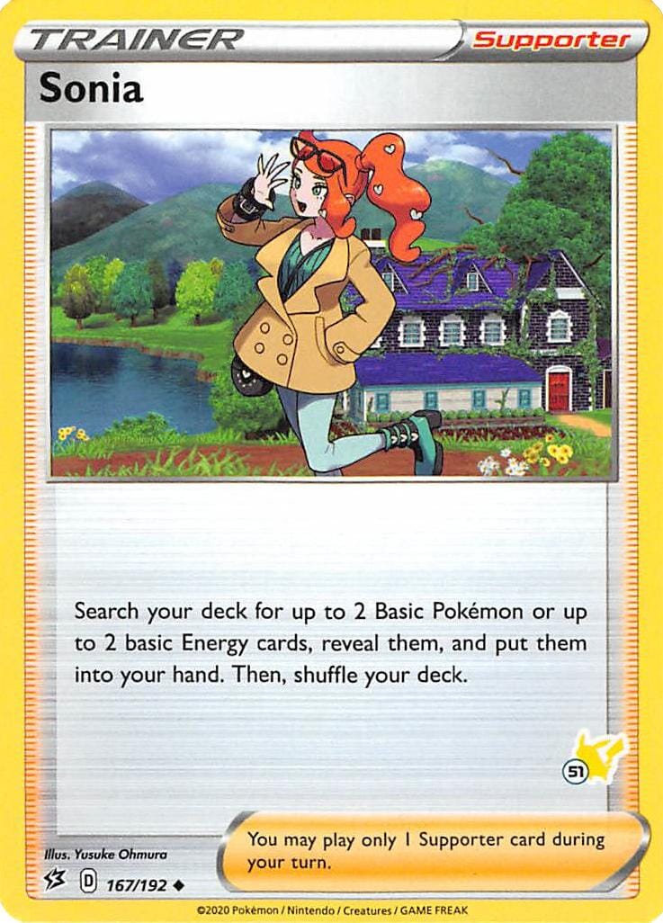 Sonia (167/192) (Pikachu Stamp #51) [Battle Academy 2022] Pokemon Single Pokémon  | Multizone: Comics And Games