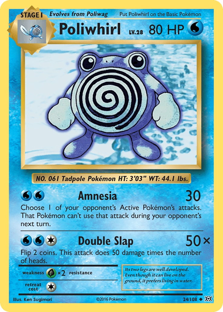Poliwhirl (24/108) [XY: Evolutions] Pokemon Single Pokémon  | Multizone: Comics And Games